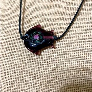 🖤Murano💕glass fish necklace